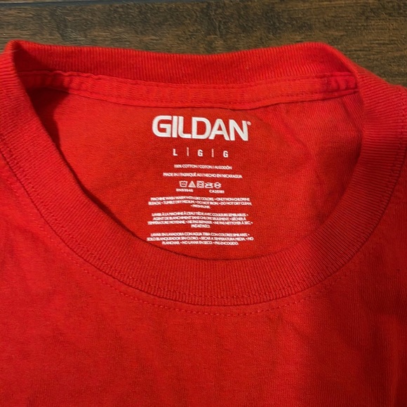 Large red T-shirt, San Francisco 49ers gold foiling - Picture 3 of 3